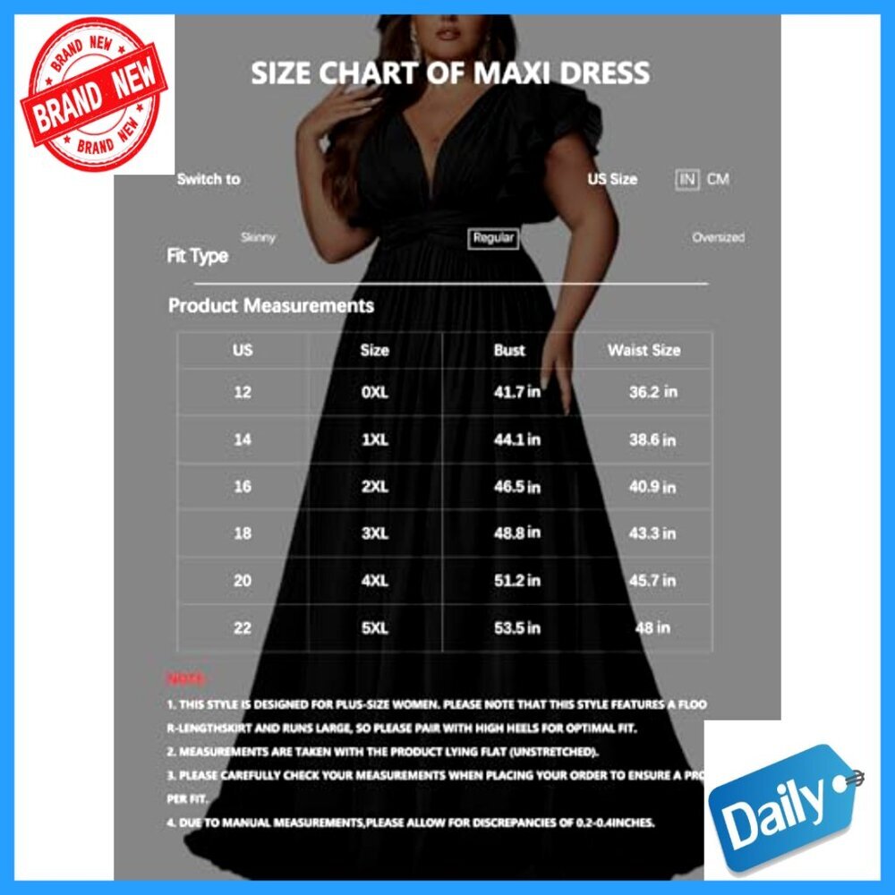 Chiffon Maxi Dress Elegant Formal Evening Party Gown V Neck Ruffle Sleeve - Picture 6 of 7